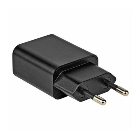 USB 230V oplader / adapter sort med output 5V -1A